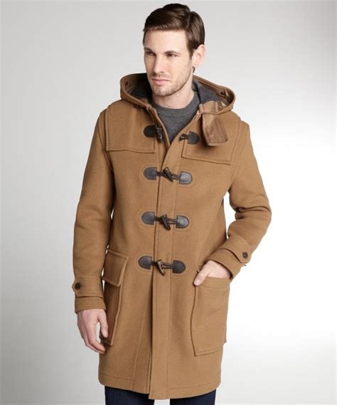 burberry camel toggle coat